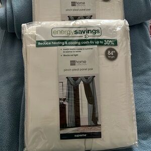 NWT. Pleated window panels by JCP home. Cream. 84”x40”. four panels total